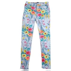 Gap Denim Girls Gray Floral Jeggings